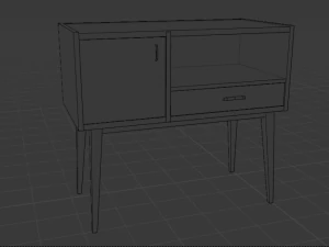 Ultimate old wood furniture set low-poly 3D Model