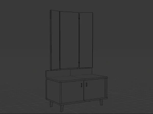 Ultimate old wood furniture set low-poly 3D Model
