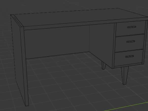 Ultimate old wood furniture set low-poly 3D Model
