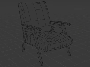 Ultimate old wood furniture set low-poly 3D Model