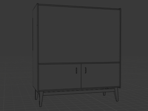 Ultimate old wood furniture set low-poly 3Dモデル