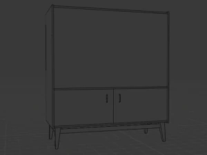 Ultimate old wood furniture set low-poly 3D Model