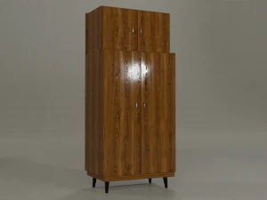 Ultimate old wood furniture set low-poly 3D Model