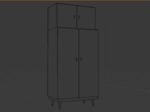 Ultimate old wood furniture set low-poly 3Dモデル