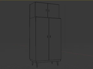 Ultimate old wood furniture set low-poly 3D Model