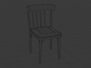 Ultimate old wood furniture set low-poly 3D Model