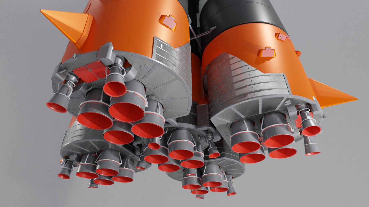 Soyz-2 rocket russian space rocket 3D Model .c4d .max .obj .3ds .fbx .stl .blend 