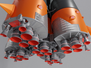 Soyz-2 rocket russian space rocket 3D Model