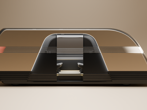 Tesla Robovan Robotaxi Realistic Ready-for-Use With Interior HP 3D Model