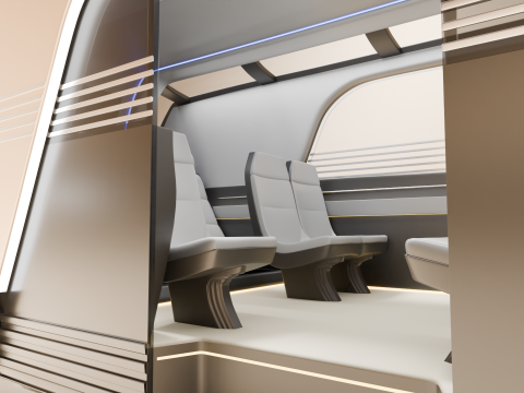 Tesla Robovan Robotaxi Realistic Ready-for-Use With Interior HP 3D Model
