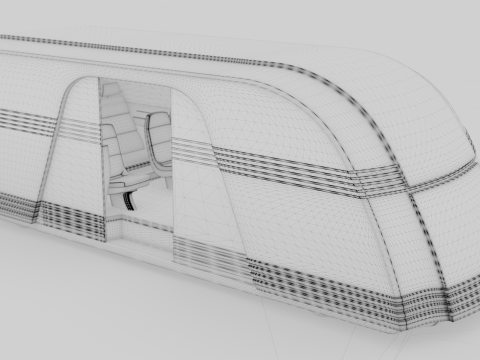 Tesla Robovan Robotaxi Realistic Ready-for-Use With Interior HP 3D Model