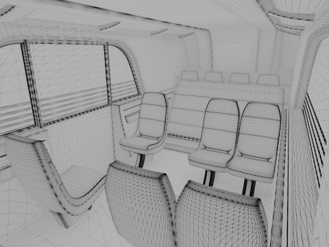 Tesla Robovan Robotaxi Realistic Ready-for-Use With Interior HP 3D Model