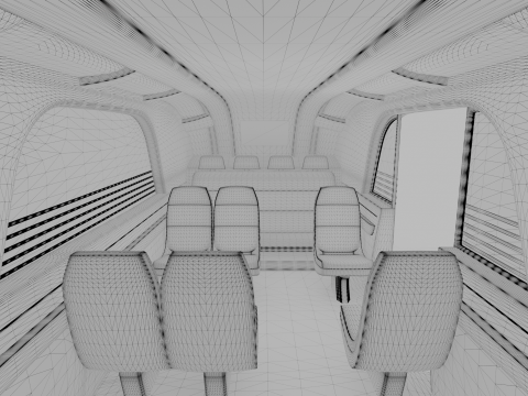 Tesla Robovan Robotaxi Realistic Ready-for-Use With Interior HP 3D Model