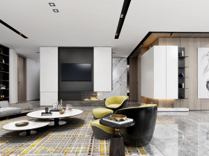 modern living roomv-ray Modelo 3D