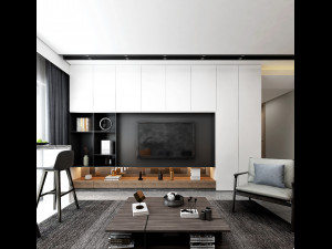 modern living roomv-ray 3D Model