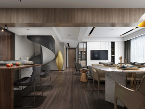 modern living roomv-ray Model 3D