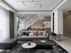 modern living roomv-ray 3D Model