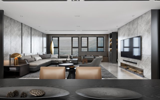 modern living roomv-ray 3D Модель .c4d .max .obj .3ds .fbx .stl .blend 