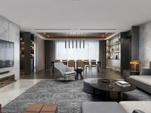 modern living roomv-ray 3D Модель