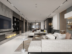 modern living roomv-ray Modelo 3D