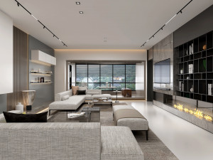 modern living roomv-ray 3D मॉडल
