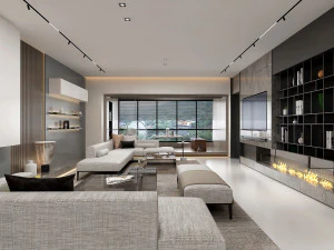 modern living roomv-ray 3D Model