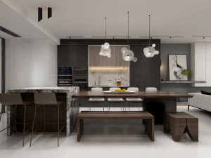 modern living roomv-ray 3D Model
