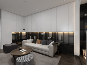 modern living roomv-ray 3D Model