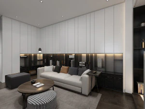 modern living roomv-ray 3D Model
