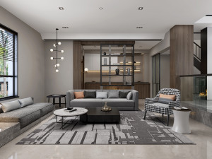 modern living roomv-ray 3D Model