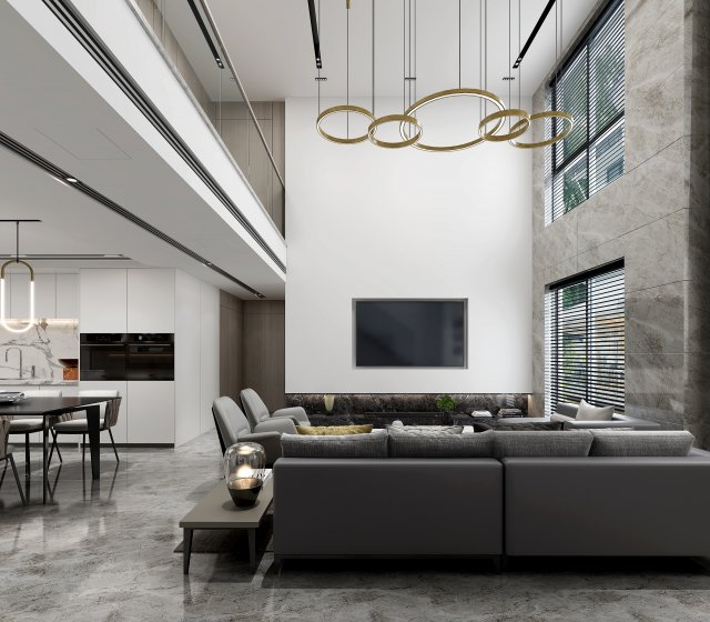 modern living roomv-ray 3D Model .c4d .max .obj .3ds .fbx .stl .blend 