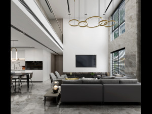 modern living roomv-ray Modello 3D
