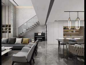 modern living roomv-ray 3D Model