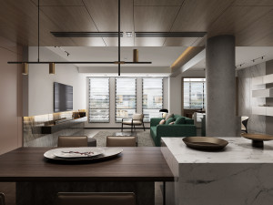 modern living roomv-ray 3D Model