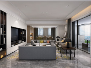 modern living roomv-ray Modelo 3D