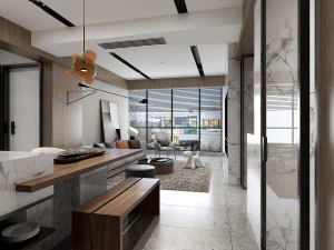 modern living roomv-ray 3D Model