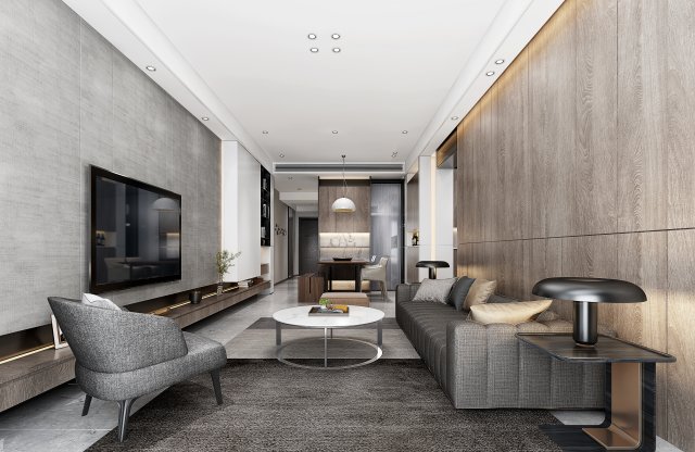 modern living roomv-ray 3D Model .c4d .max .obj .3ds .fbx .stl .blend 