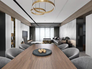 modern living roomv-ray 3D Model
