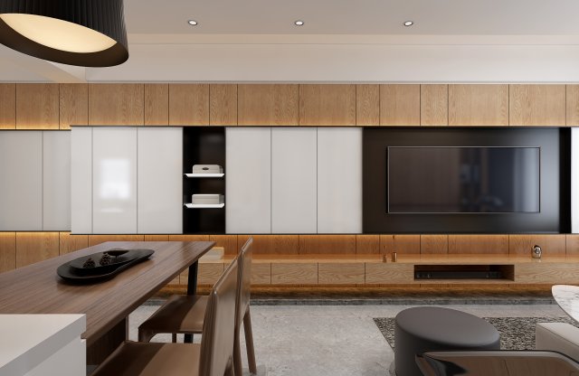 modern living roomv-ray 3D Model .c4d .max .obj .3ds .fbx .stl .blend 