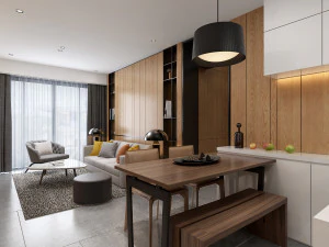 modern living roomv-ray 3D Model