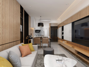 modern living roomv-ray 3D Model