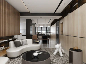 moderne woonkamerv-ray 3D Model