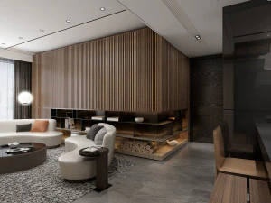 modern living roomv-ray 3D Model