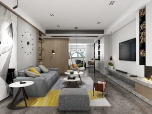 sala de estar moderna Modelo 3D