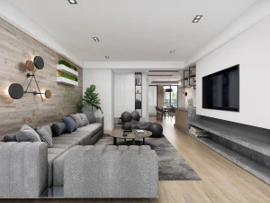 sala de estar moderna Modelo 3D