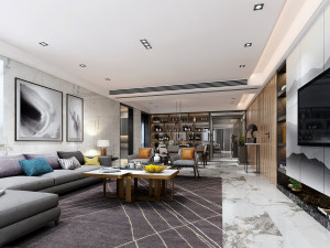 modern living room 3D Model