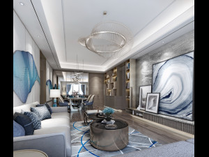 modern living room 3D 모델