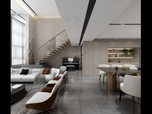 modern living room 3D 모델