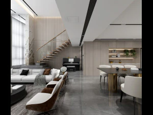 modern living room 3D Model