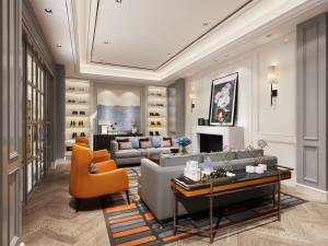 modern living room 3D Model